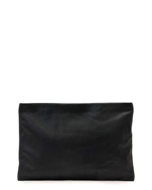 AllSaints Large Bettina Leather Clutch - Black