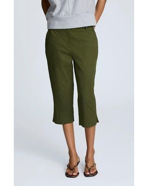 Kenneth Cole Twill Pedal Pusher Pants - Green