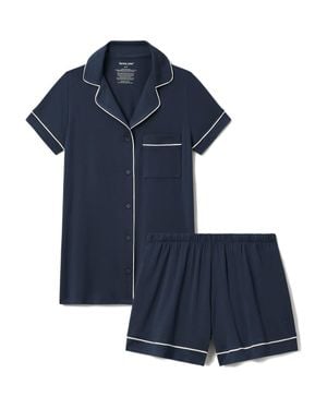 Tommy John Piped Short Pajamas - Blue