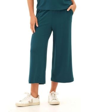 Threads For Thought Serena Wide Leg Crop Pants - Blue
