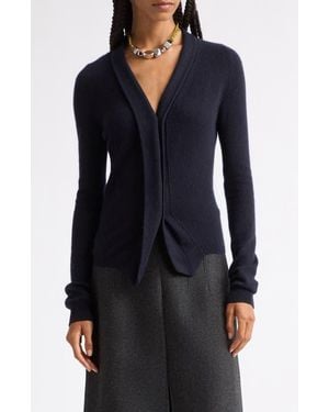 Plan C Shawl Collar Cashmere Cardigan - Blue