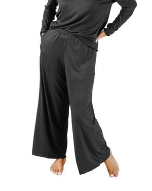 Poplinen Hedy Ribbed Modal Lounge Pant - Black