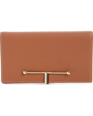 Strathberry Large Melville Street Leather Wallet - Brown