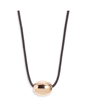 Open Edit Orb Accent Cord Necklace - Metallic