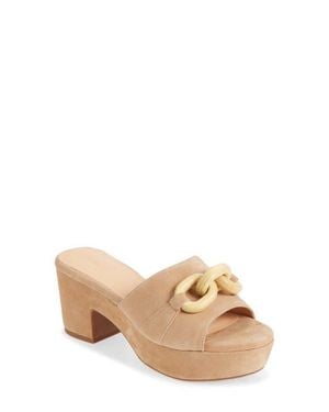 Chocolat Blu Grecia Platform Slide Sandal - Natural