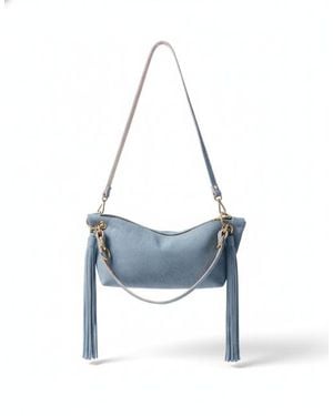 BeAlice Leather Shoulder Bag - Blue