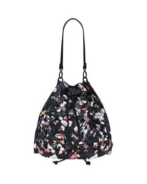 Desigual Floral Woven Faux Leather Backpack - Black