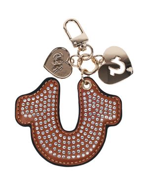 TRUE RELIGION Rhinestone Horseshoe Bag Charm - Natural
