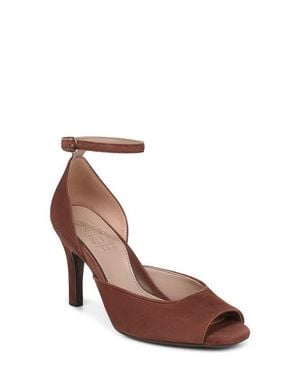 Naturalizer Asha Ankle Strap Peep Toe Pump - Brown