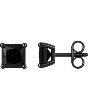 Donatello Gian On Sterling Studs - Black