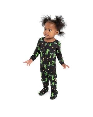 Leveret Kids Footed Cotton Halloween Matching Family Pajamas, Fun Prints - Multicolor