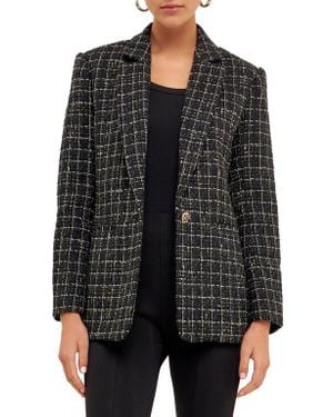 Endless Rose Tweed Blazer - Black