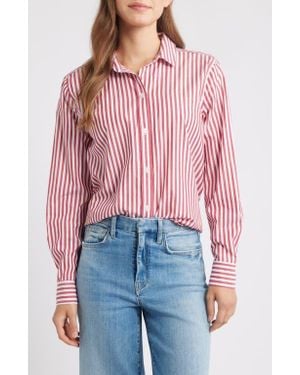 Beach Lunch Lounge Belly Cotton Shirt - Red