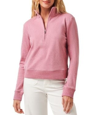 Travis Mathew Cloud Half Zip Pullover - Red