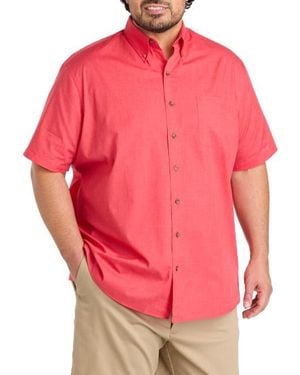 Harbor Bay by DXL Easy-Care Solid Sport Shirt - Red