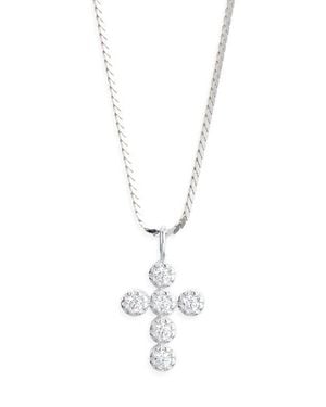 Miranda Frye Eternal Cubic Zirconia Cross Pendant Necklace - White