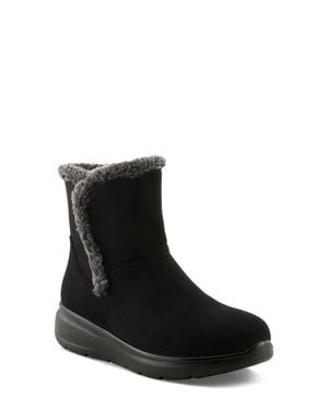 Flexus by Spring Step Daeloriah Water Resistant Faux Fur Bootie - Black