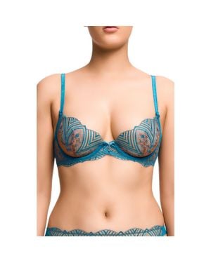 Dita Von Teese Fortunia Underwire Plunge Bra - Blue