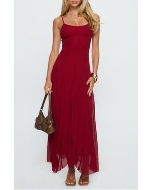 Princess Polly Janeira Pleated Maxi Dress - Red