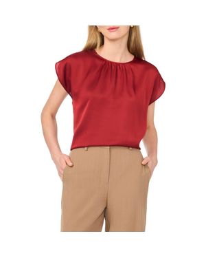 Vince Camuto Shirred Satin Top