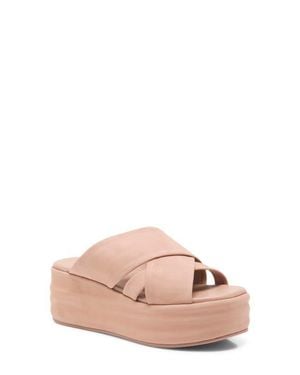 Free People Wanderbay Platform Wedge Slide Sandal - Pink