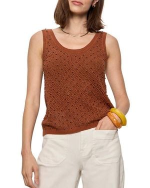 Sanctuary Dune Studded Cotton Tank - Brown
