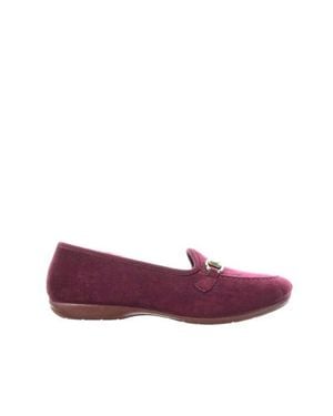 Menina Step Royal Suede Buckle Slipper - Purple