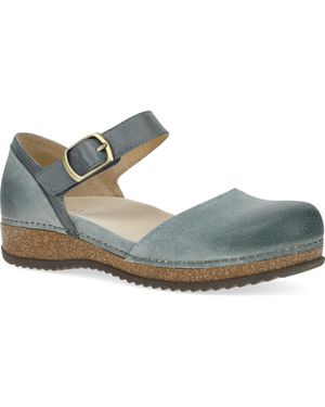 Dansko Mae Ankle Strap Platform Clog - Blue