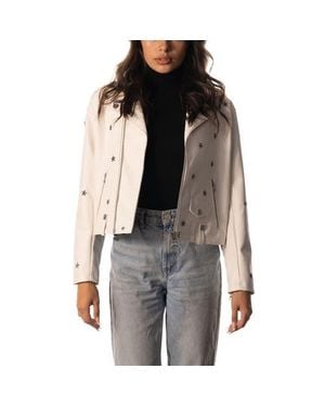 The Wild Collective Dallas Cowboys Faux Leather Full-Zip Racing Jacket - Black