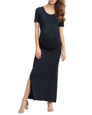 Nom Maternity Hugo Maternity Maxi Dress - Black