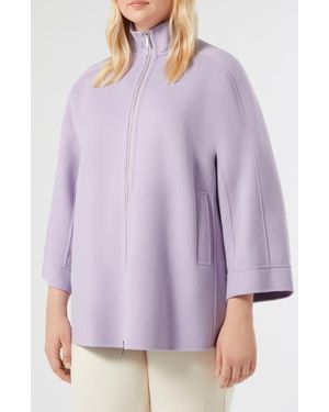 Marina Rinaldi Paio Wool Blend Jacket - Purple