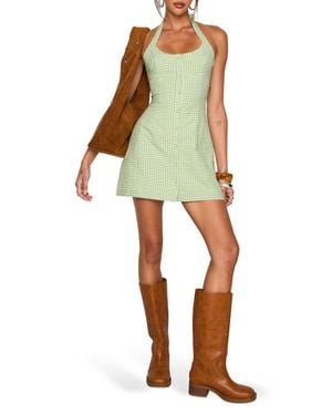 Princess Polly Mallorie Halter Minidress - Green