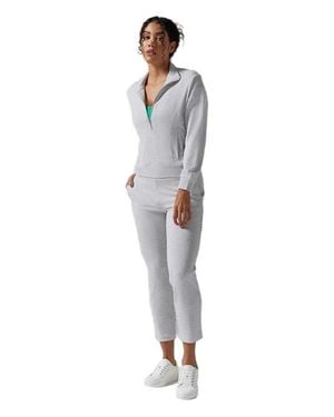 Tavi 3/4 Zip Cozy Fleece Pullover - Gray