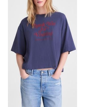 Madewell The Boxy Jersey Crop T-Shirt - Blue