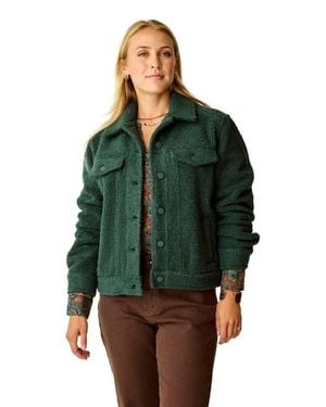 Carve Designs Rhea Boucle Trucker - Green