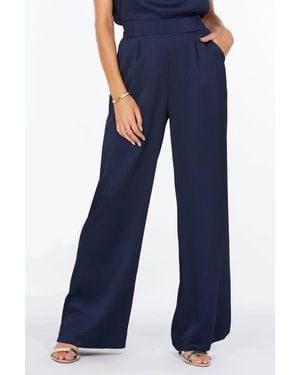 Bishop + Young Micro Plisse Pull-On Pant - Blue