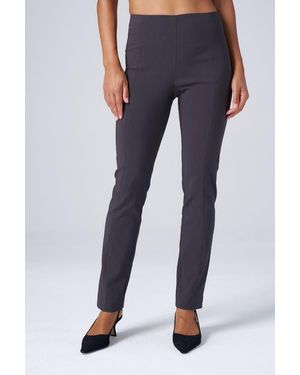 Franne Golde All Season Tapered Pull-On Stretch Pants - Blue
