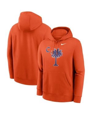 Nike Clemson Tigers Palmetto C Club Fleece Pullover Hoodie - Orange