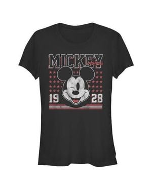 Mickey & Friends Juniors Retro 1928 Wink Face T Shirt - Black