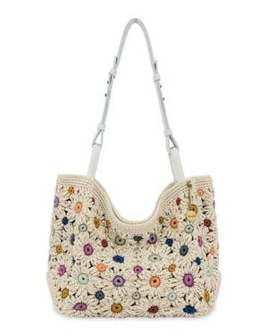 The Sak Los Feliz Medium Crochet Tote Bag - Metallic