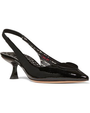 Kate Spade Lover Crinkle Patent Leather Slingback Pump - Black