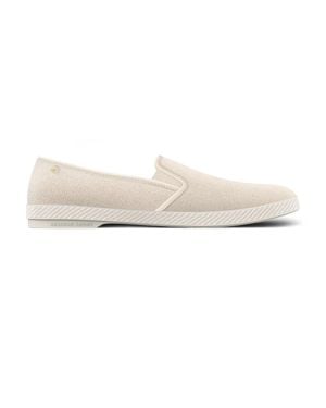 Rivieras Classic Cotton Canvas Slip-On Loafer With Laces - White