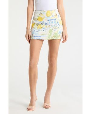 Sugarlips Amalfi Coast Ciendra High Waist Miniskirt - Yellow