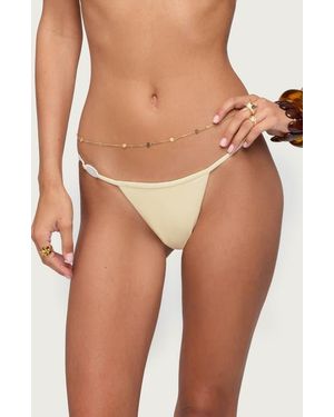 Edikted Evana Beaded Bikini Bottoms - Natural