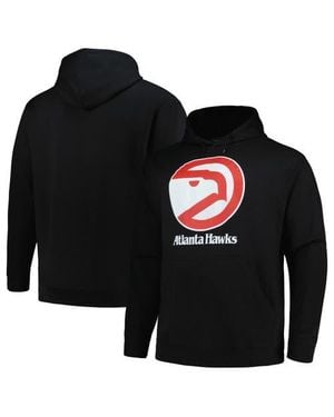 Mitchell & Ness Atlanta Hawks Hardwood Classics Big & Tall Pullover Hoodie - Black