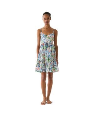 Kate Spade Coastal Town Cover Up Mini Dress Swim - Blue