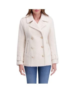 Kensie Bouclé Peacoat - White