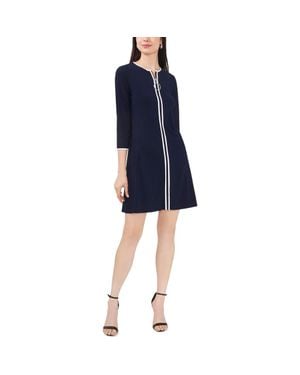 Chaus Center Stripe Minidress - Blue