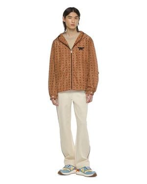 MCM Monogram Print Windbreaker - Brown