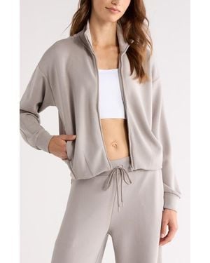 Zella Ultra Soft Zip Jacket - Gray